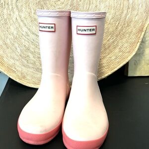 Kids Pink Hunter Boots, size 11